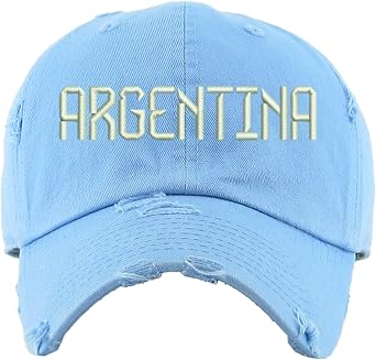 Argentina Hat National Pride Embroidered Cap Soccer Fan Sport Caps