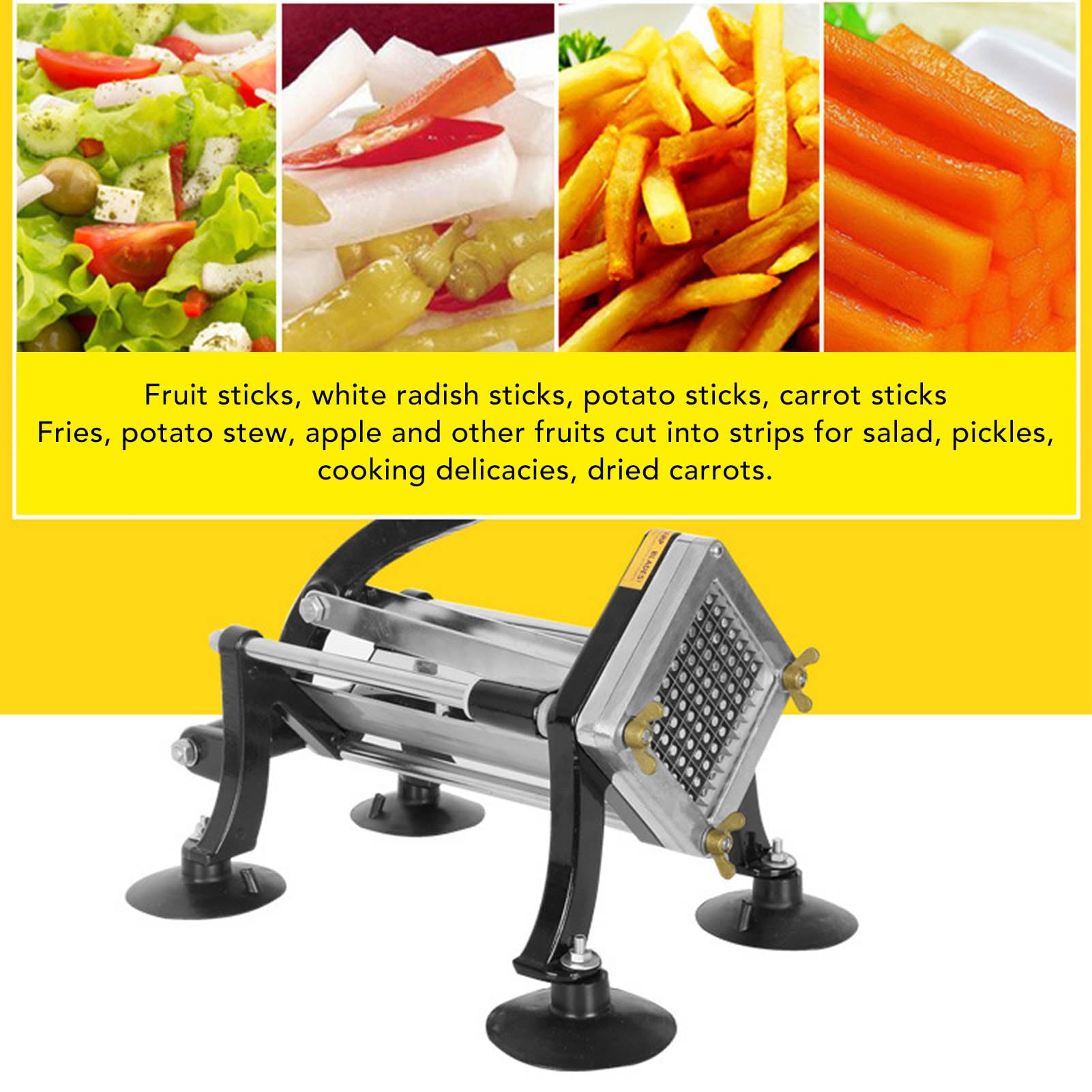 Affetta patatine fritte con lame in acciaio inox (12 mm)