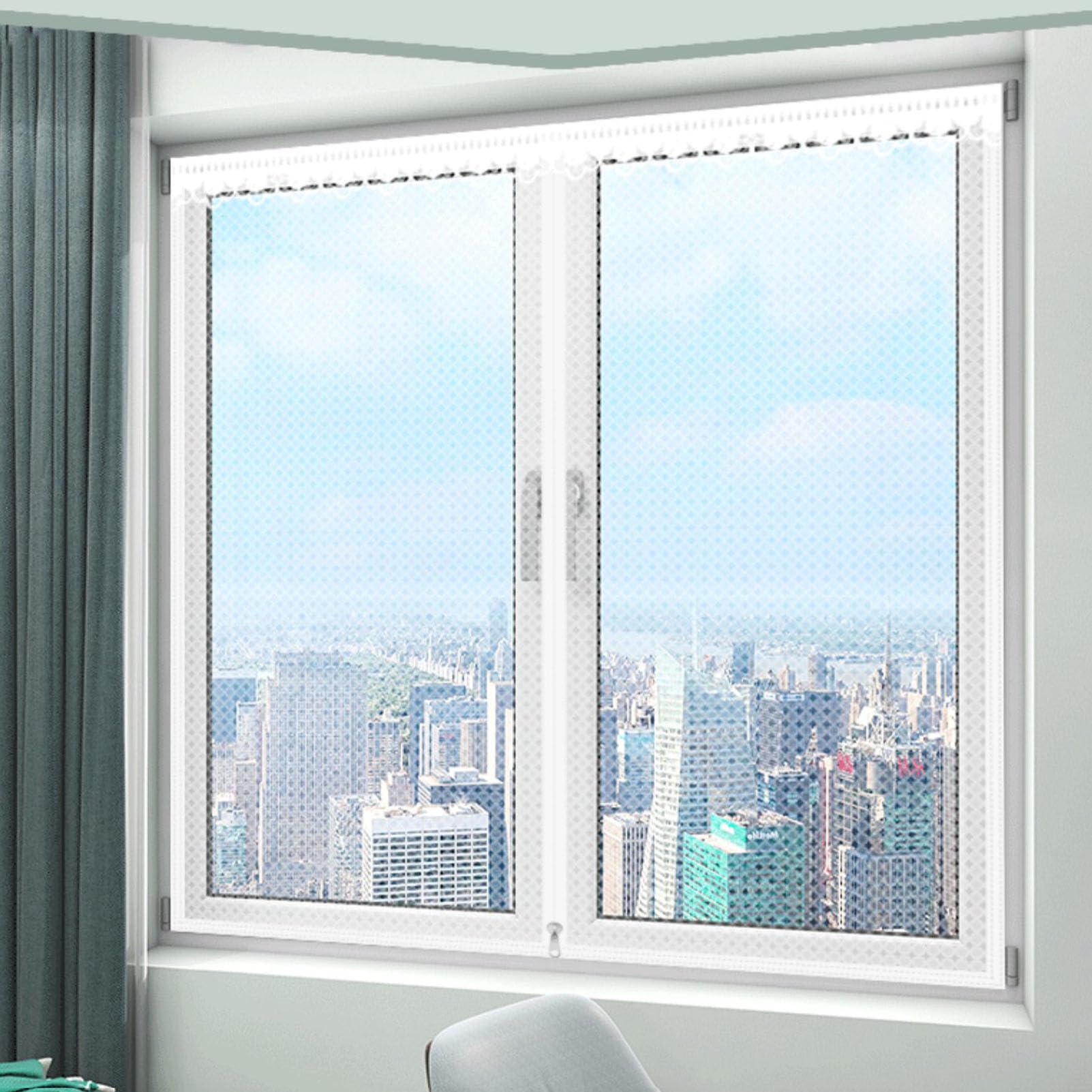 Tende Termiche Isolanti per il Freddo,Kit Isolante per Pellicole Termica per Finestre,Tenda Isolamento Antivento,Tende Oscuranti Protezione della Privacy,Riutilizzabile (W200xH240cm/79x94in)