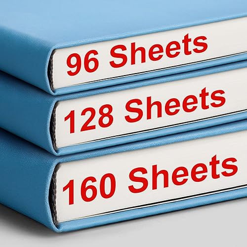 Miniatura 4 de AHGXG - Cuaderno grueso con rayas para universidad, trabajo, tomar notas, 320 páginas numeradas, A5, papel de 2.95 ozyd de grosor, tapa dura de