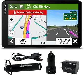 Garmin DriveCam 76, Large, Easy-to-Read 7” GPS car Navigator, Built-in Dash Cam, Automatic Incident Detection, High-Resolution Birdseye Satellite Imagery with Wearable4U Power Pack Bundle