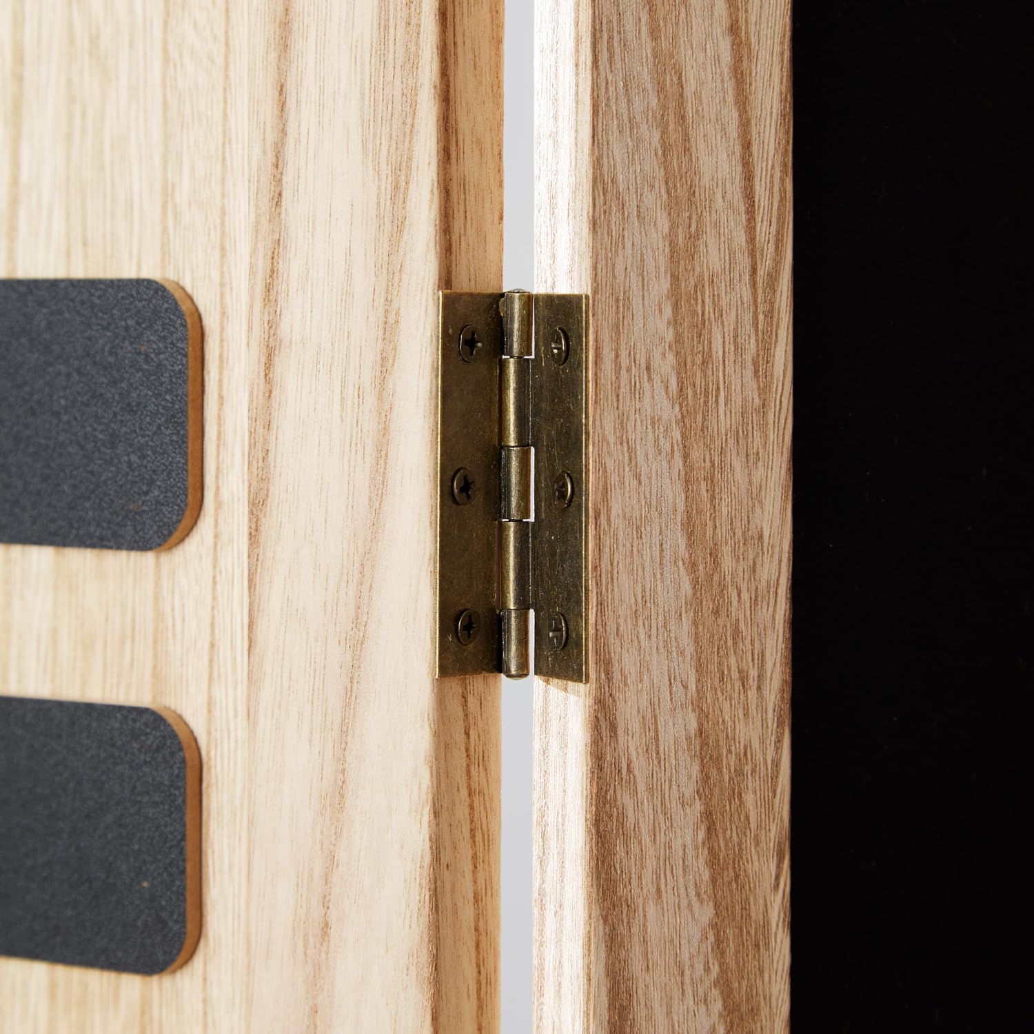 Homestyle4u 2417, Paravent Raumteiler innen 3 teilig Holz Braun Memoboard Organizer Trennwand Sichtschutz