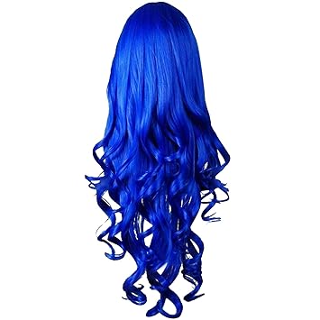 blue high quality wig