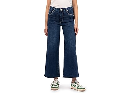 KUT from the Kloth Meg High-Rise Fab Ab Wide Leg Raw Hem In Demure Women