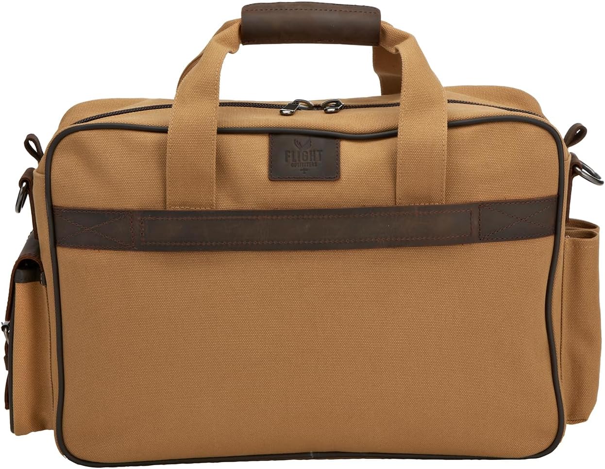 Flight Outfitters Unisex Bush Pilot Folio Hand/Shoulder Carry Canvas & Leather Work Travel Aviation Gear Organizer Flight Bag