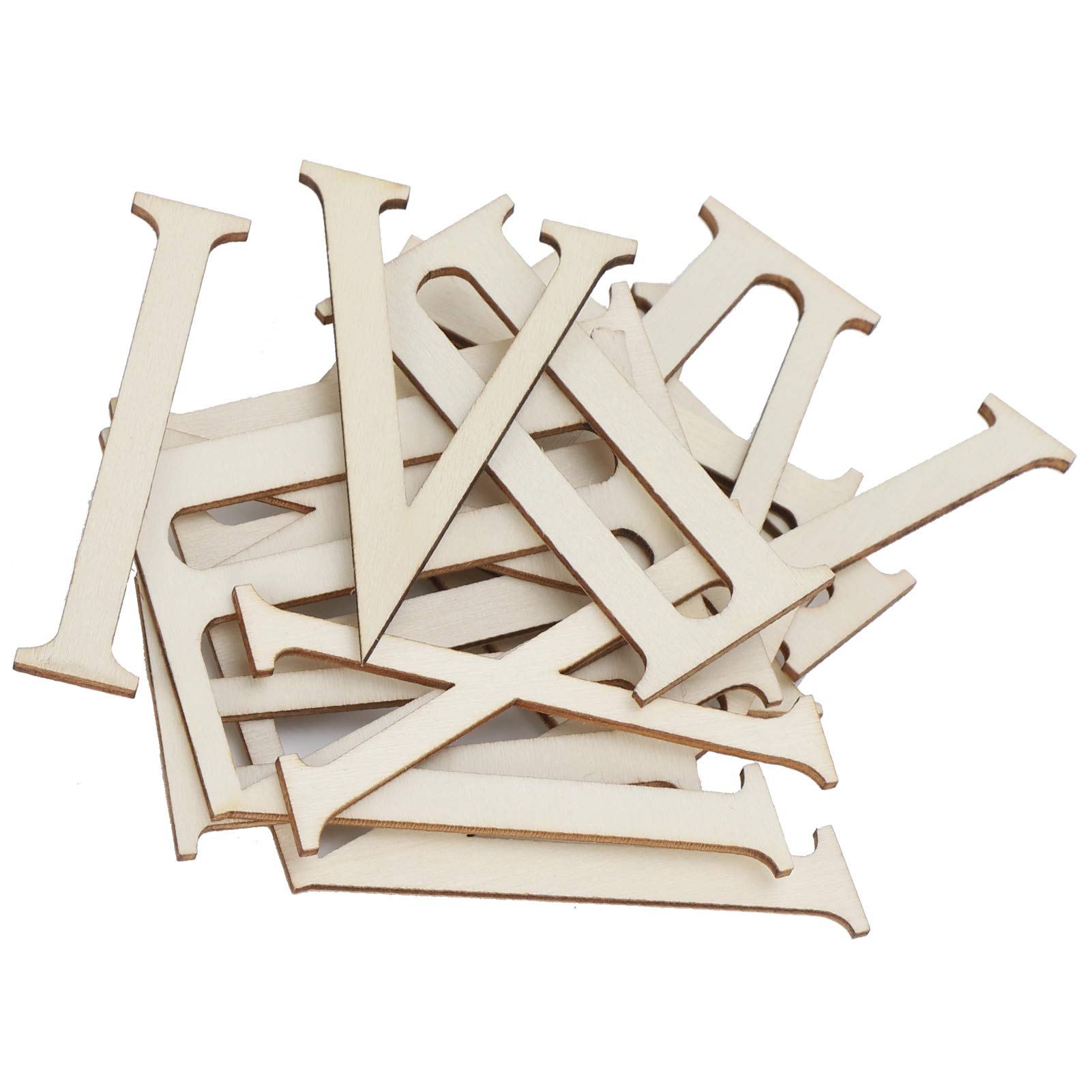 12 Stks Houten Romeinse Cijfers, 7 CM Onvoltooide Hout Uitsparingen DIY Klok Romeinse Cijfers voor Craft Hout Versiering DisplaysHaken