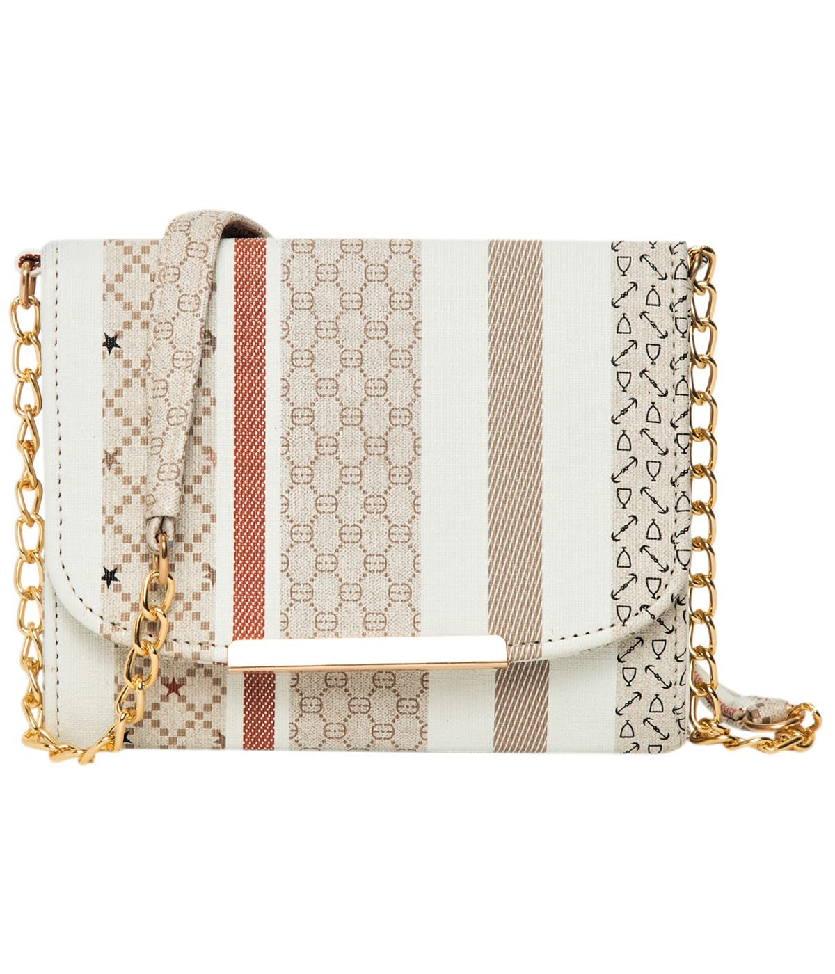 ADISA Women Girls Stripes Cross Body Sling Bag (SL5100-BRO_Brown) (B0BD63DRLZ) Amazon Price History, Amazon Price Tracker