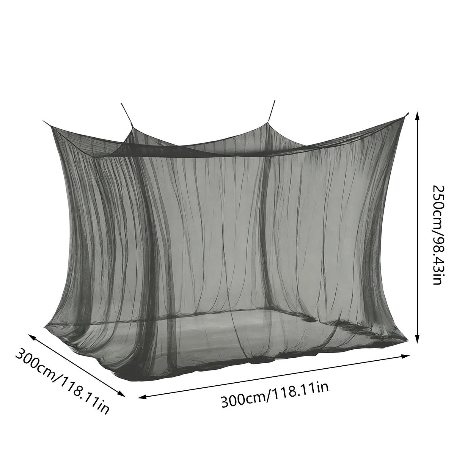Zanzariera a baldacchino esterno 3 x 3 x 2,5 m quadrata con 4 angoli | Zanzariera Per Lettino Da Campeggio Per Tavoli, Sedie, Sotto Gazebo, Matrimoniale, Giardino, Terrazza E Patio