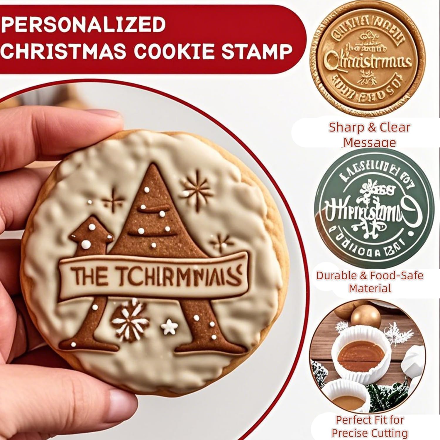 Personalized Christmas Cookie Stamps A-Z Alphabet Cookie Stamps Family Cookie Stamp Set With Cutter Set Christmas Gift For Handmade Baking Enthusiasts