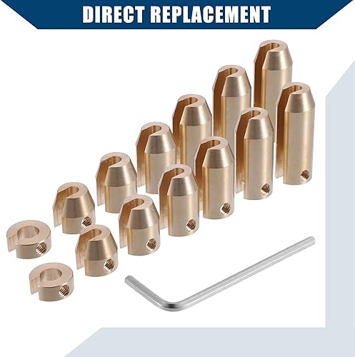 Miniatura 4 de Recambio de pesos de equilibrio para radios de rueda trasera/de latón/con llave/duradero/metal/14 piezas/juego/tono dorado/para motocicleta