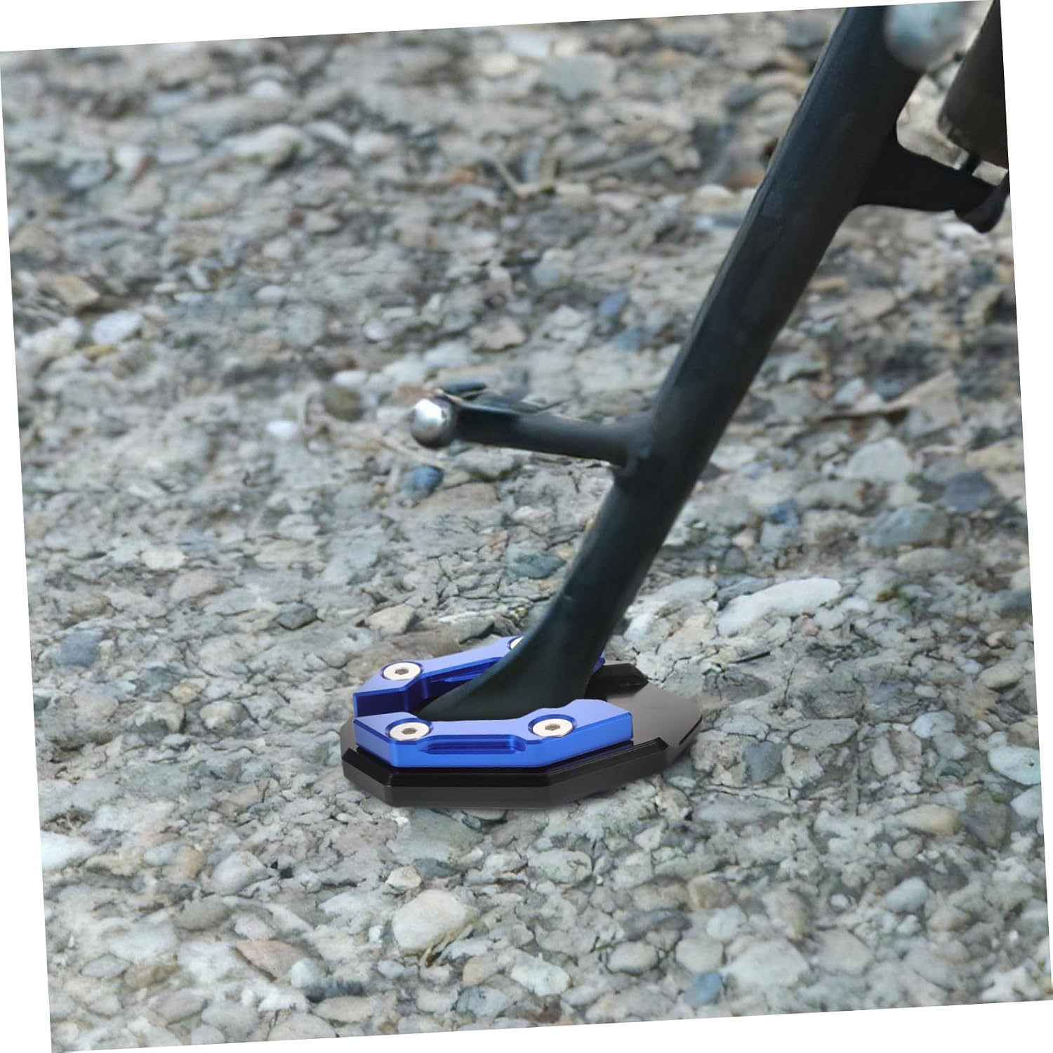 2pcs Motorcycle Kickstand Pads Side Stand Support Plate Aluminum Alloy