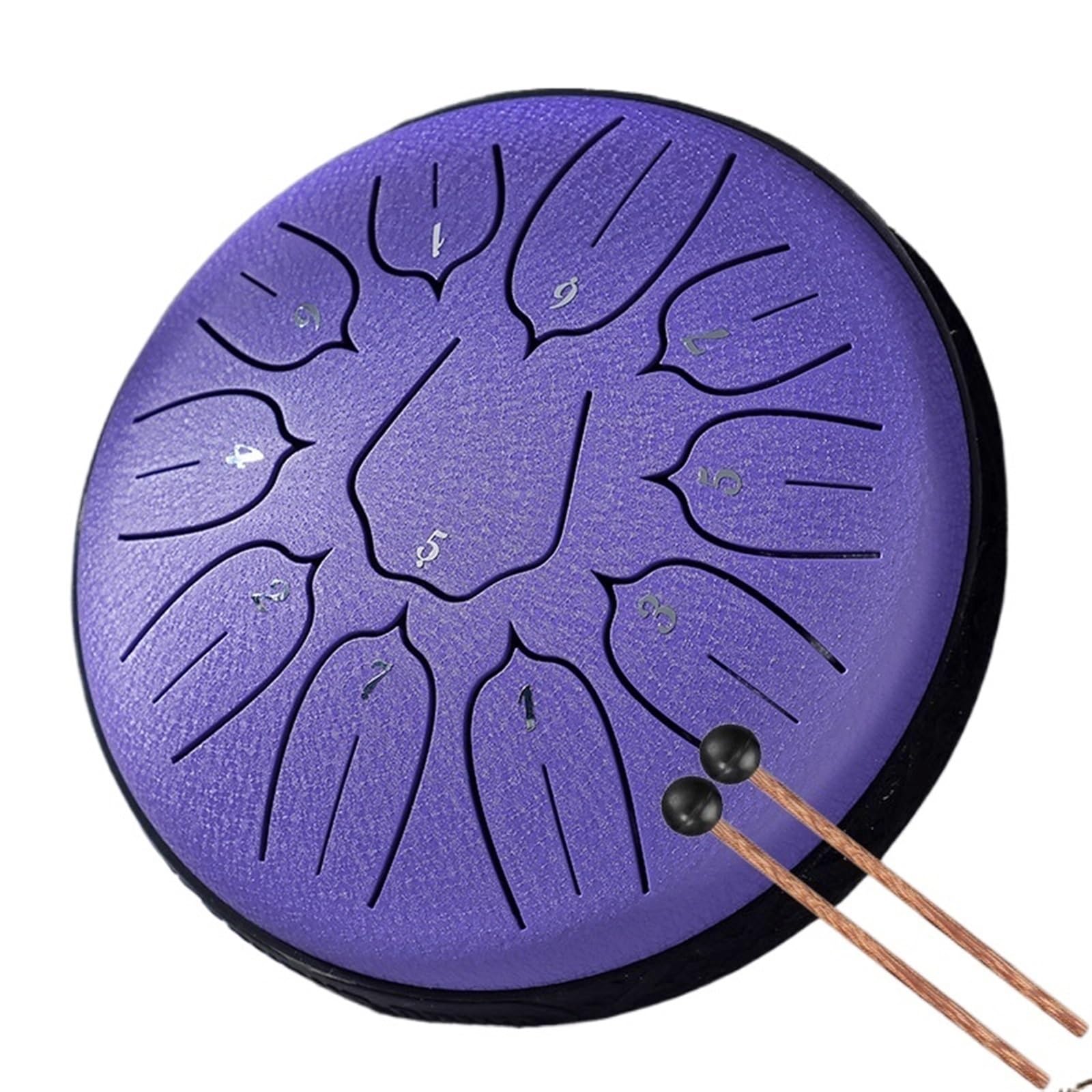 Tamburo con Lingua in Acciaio Tamburo da 6 Pollici con 11 Note Tamburo etereo D5 for Strumenti Musicali handpan for Principianti per Recital, concerti(Green)