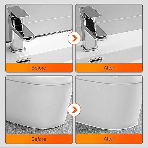 Miniatura 8 de THINKWORK Kit de herramientas de calafateo 4 en 1, herramienta de calafateo de acero inoxidable para cocina, baño, ventana, fregadero, azulejo,