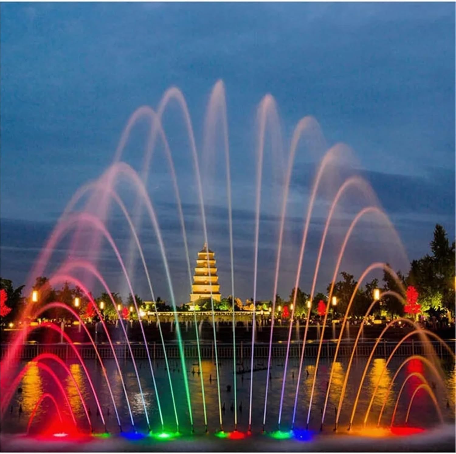 Garden Fountain Spray Head 5pcs M10/12/13/14 Copper Water Curtain Waterline Sprinkler Indoor Outdoor Landscaping Park Square Pool Fountain Equipment Nozzle(M14)