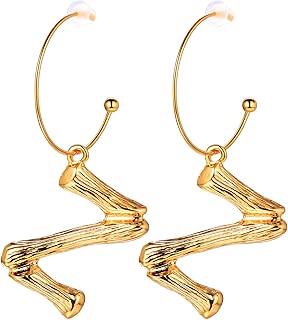 FOCALOOK z イニシャル ピアス レディース ゴールド 18金 アルファベット 揺れる 人気 可愛い アクセサリー