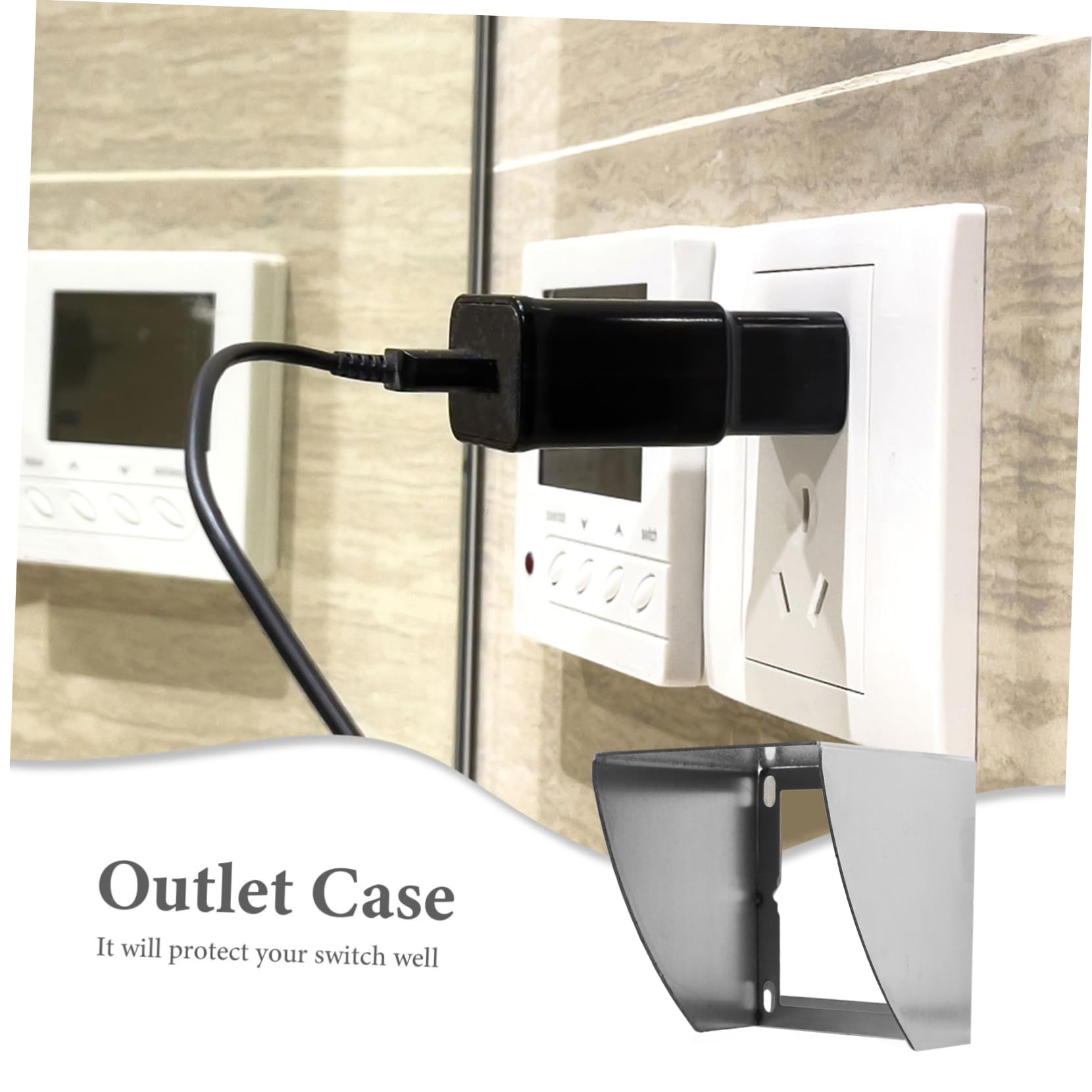 IWOWHERO Stainless Steel Rain Cover Weatherproof Outlet Cover Waterproof Wired Protective Switch Socket Rain Cover Wall Switch Rain Cover Rv Electrical Outlet Wall Protector Cover Silver