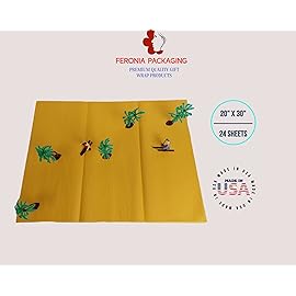 Goldenrod Tissue Paper Squares, Bulk 24 Sheets, Premium Gift Wrap and Art Supplies for Birthdays, Holidays, or Presents by Feronia packaging, Large 20 Inch x 26 Inch