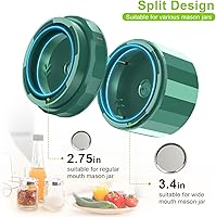 Vista 3 de M11 Electric Mason Jar Vacuum Sealer Kit - Vacuum Sealer for Wide & Regular Mouth Canning Jars