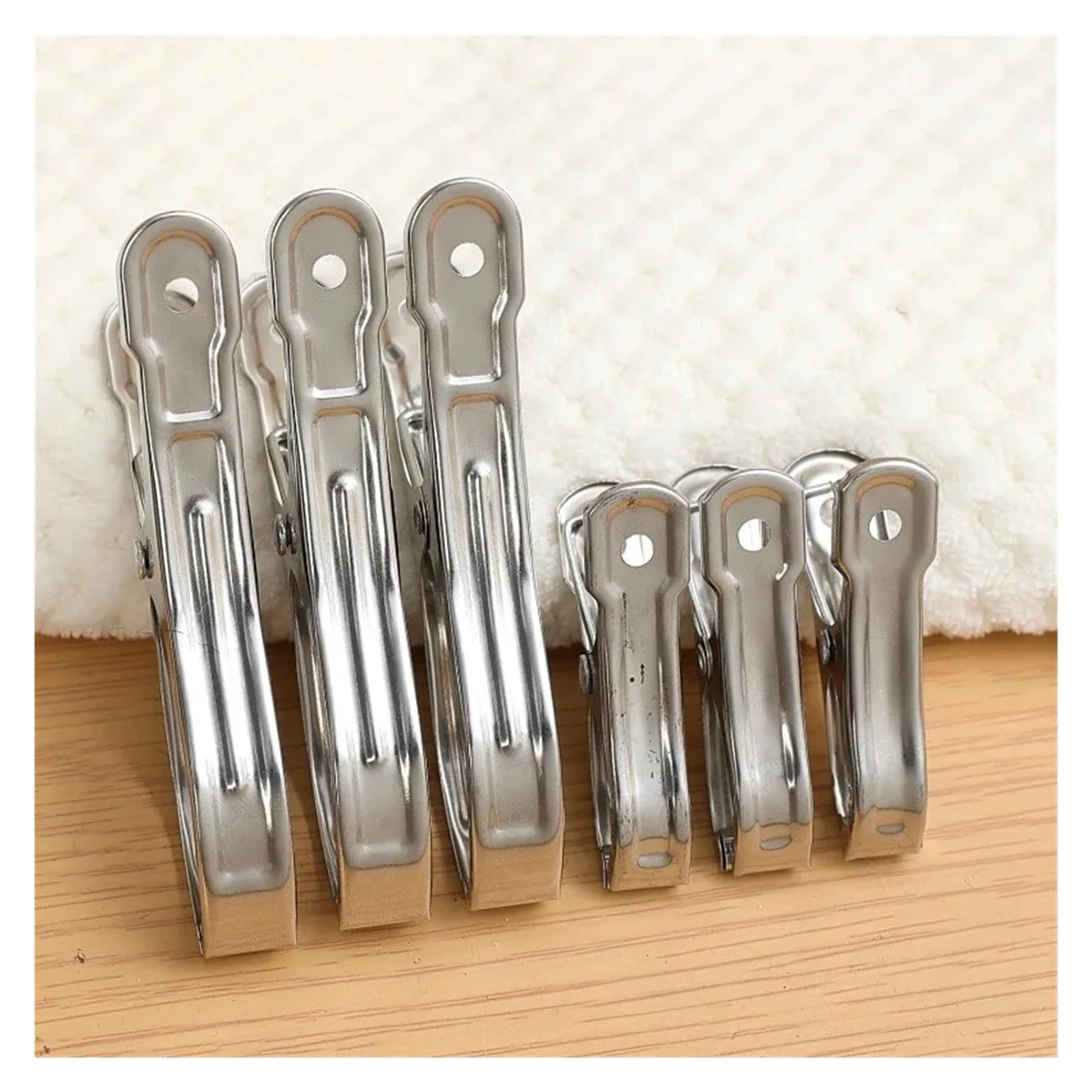 Metall-Wäscheklammern, 50/100 Stück, Edelstahl, Wäscheklammern, Quilt, Bettlaken-Clips, Zuhause, Mehrzweck, winddicht, Wäscheklammern für Wäscheleine, Befestigung, Handtuch, Socken, Unterwäsche