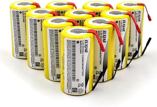 Miniatura 9 de Paquete de 20 baterías recargables Sub C 1.2V 2000mAh Ni-CD SC para herramientas eléctricas (con pestañas)