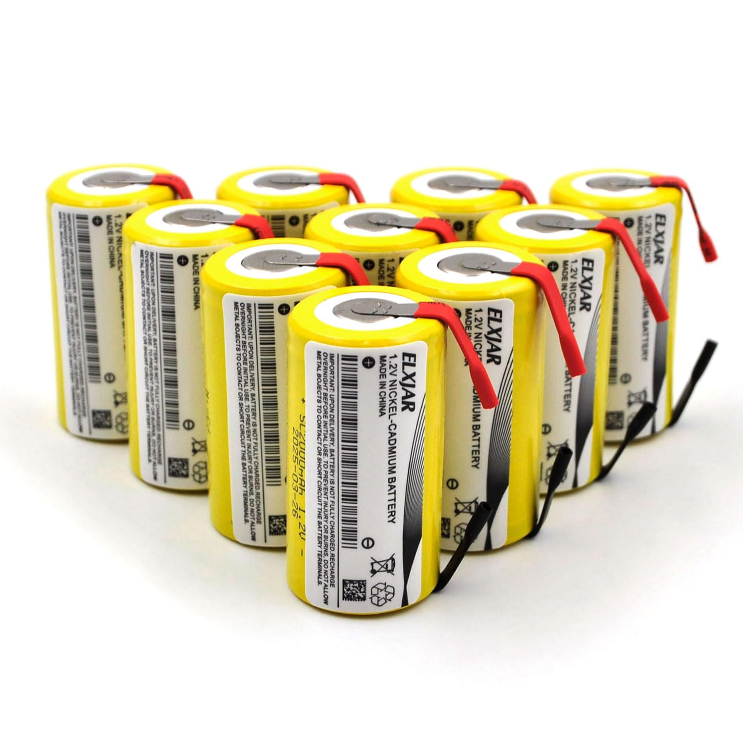 YUTSUJO Sub C 2000mAh 10-Pack