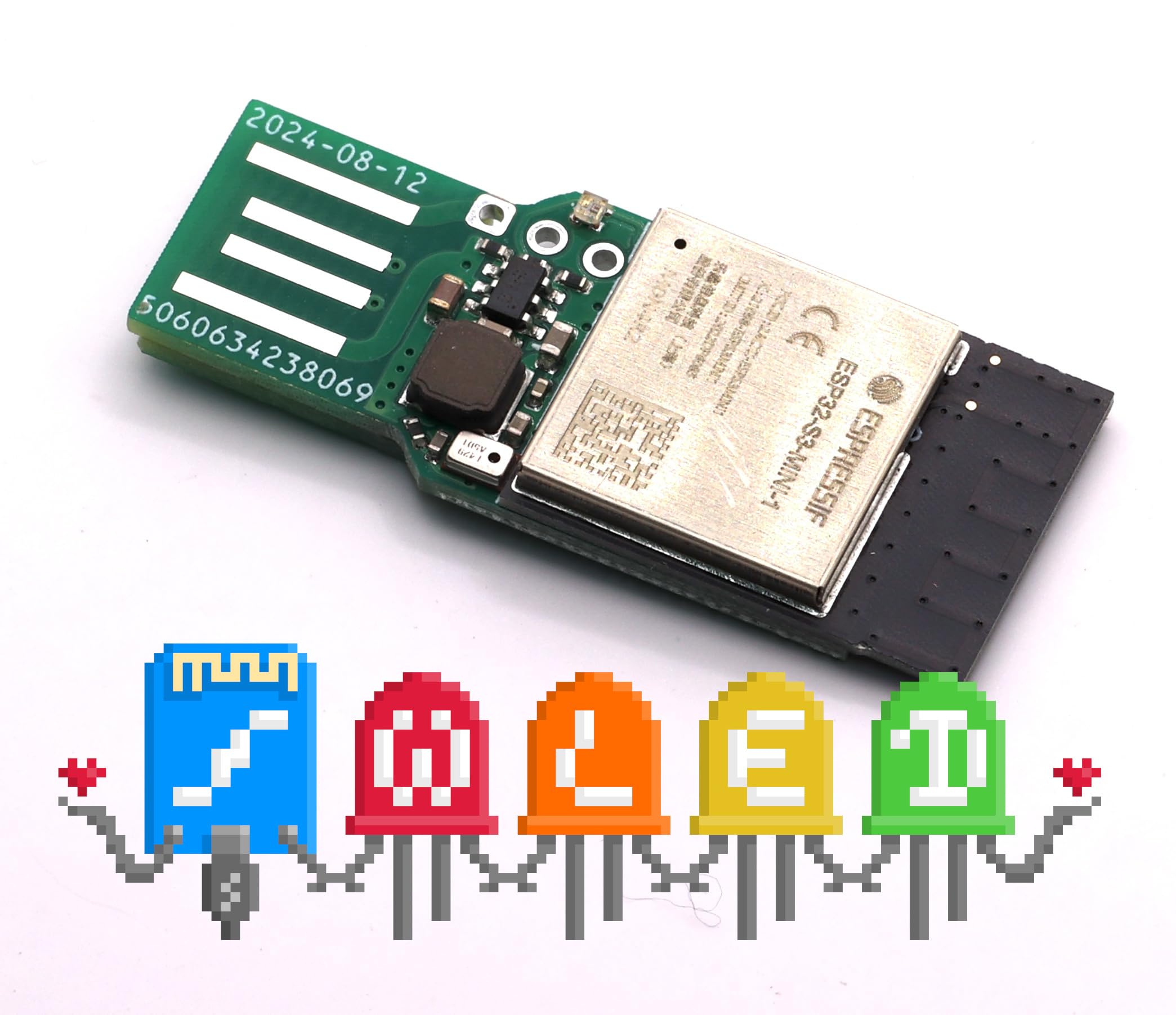 LED Strip Driver (WS2812/SK6812), with 3 pin WAGO Connector, USB-A, and ICS43434 Microphone. Home Assistant Compatible - Image 2