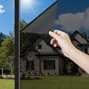 ConCus-T One Way Window Film Sun Blocking Heat Control UV Window Films Blackout Window Tint Reflective Mirror Film Privacy Static Cling Solar Film, Black, 44.5x200cm