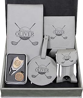 Personalized Boxed Golf Gift Set – Custom Engraved Bulk Golf Gift for High School and University Golf Teams, Senior Night, Banquets, Golf Tournament Gifts & Outings – 3 Colors