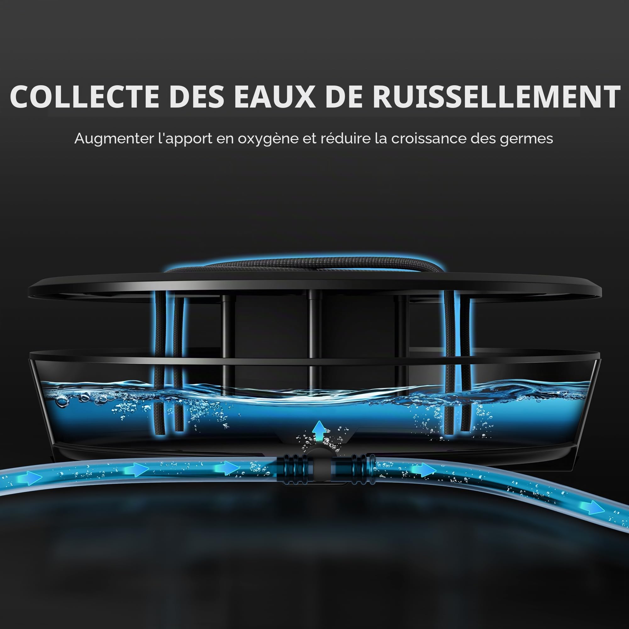 Spider Farmer Lot de 3 systèmes d'irrigation automatique alimenté par gravité sans électricité avec réservoir d'eau de 50 l, base en tissu avec système d'irrigation à mèche pour tente de culture