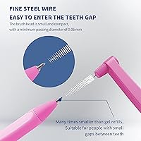 Vista 3 de 80 unidades de limpiadores de cepillos interdentales, palillo de dientes, cabezal de hilo dental, ángulo de higiene bucal con estuche portátil