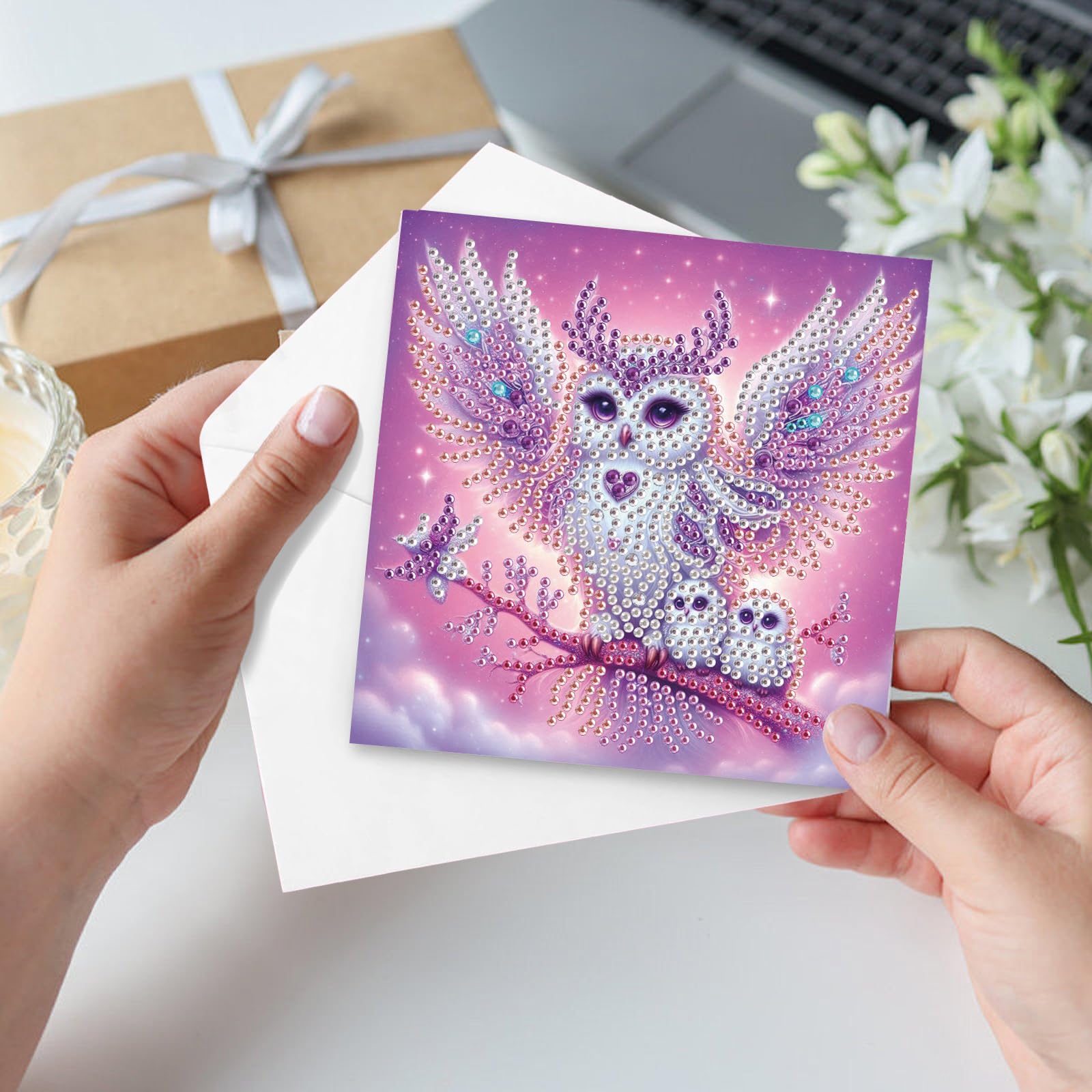 JISHSHAY 6 PCS Diamond Art Greeting Cards Kits - DIY Birthday Holiday Cards With Envelopes - View #11