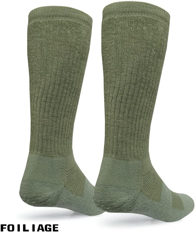 Covert Threads Desert Boot Socks for Men - Long Military Boot Sock - Thick Wool Mens Work Sock
