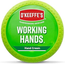 O’Keeffe’s Working Hands, 96g Jar - Hand Cream for Extremely Dry, Cracked Hands | Instantly Boosts Moisture Levels, Creates a Protective Layer & Prevents Moisture Loss