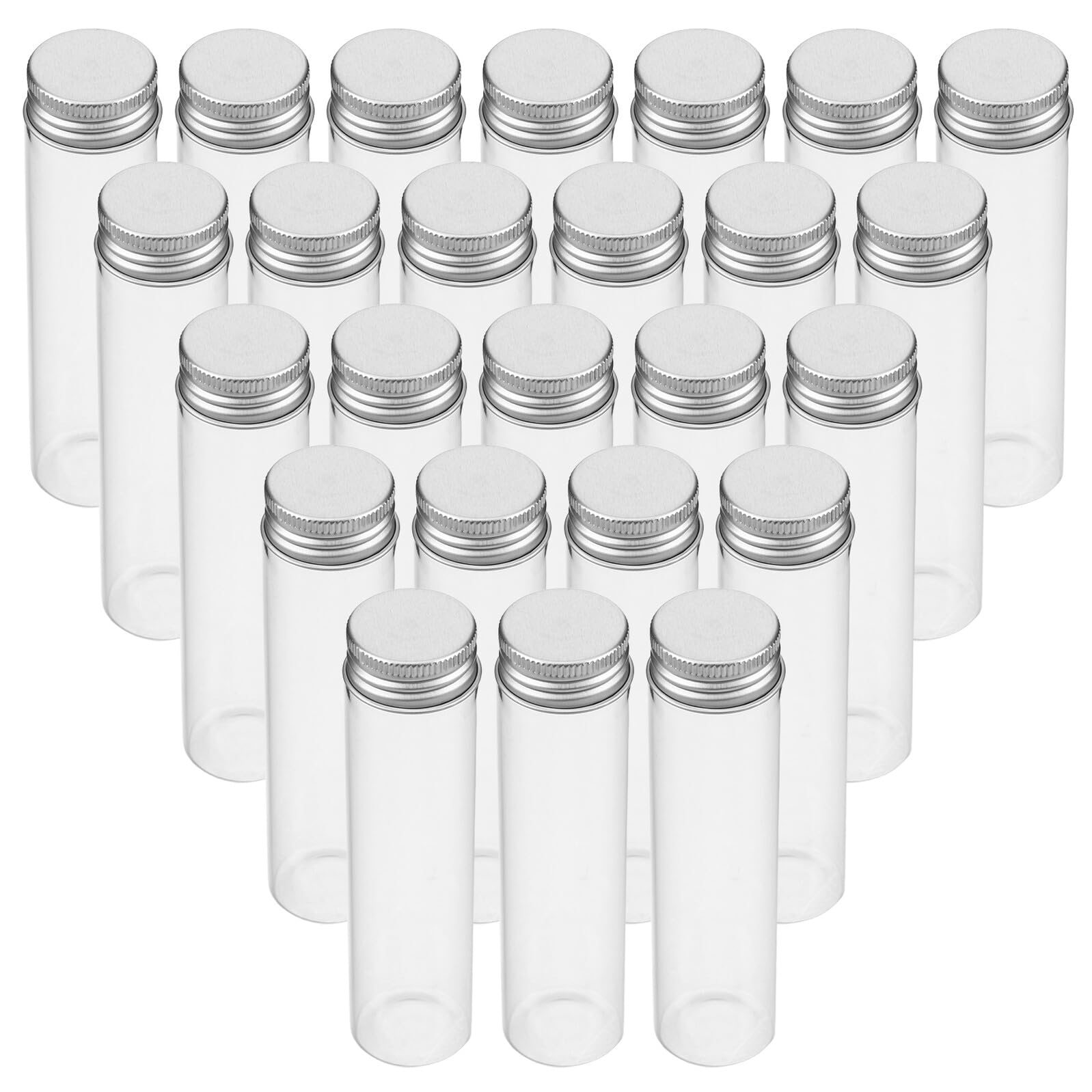 30 Unidades Unidades Frascos de Vidrio Transparentes con Tapa Roscada Tubos de Ensayo Portátiles para Laboratorio Cosméticos y Almacenamiento de Líquidos Pequeños