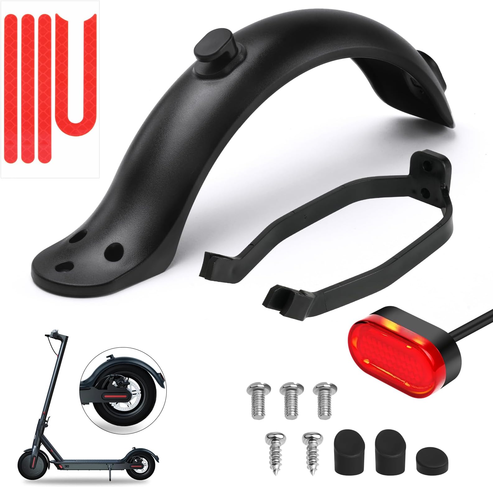 Ainiv Scooter Rear Fender Set, Scooter Replacement Accessory for Mi Xiaomi M365/ M365 Pro Electric Scooter