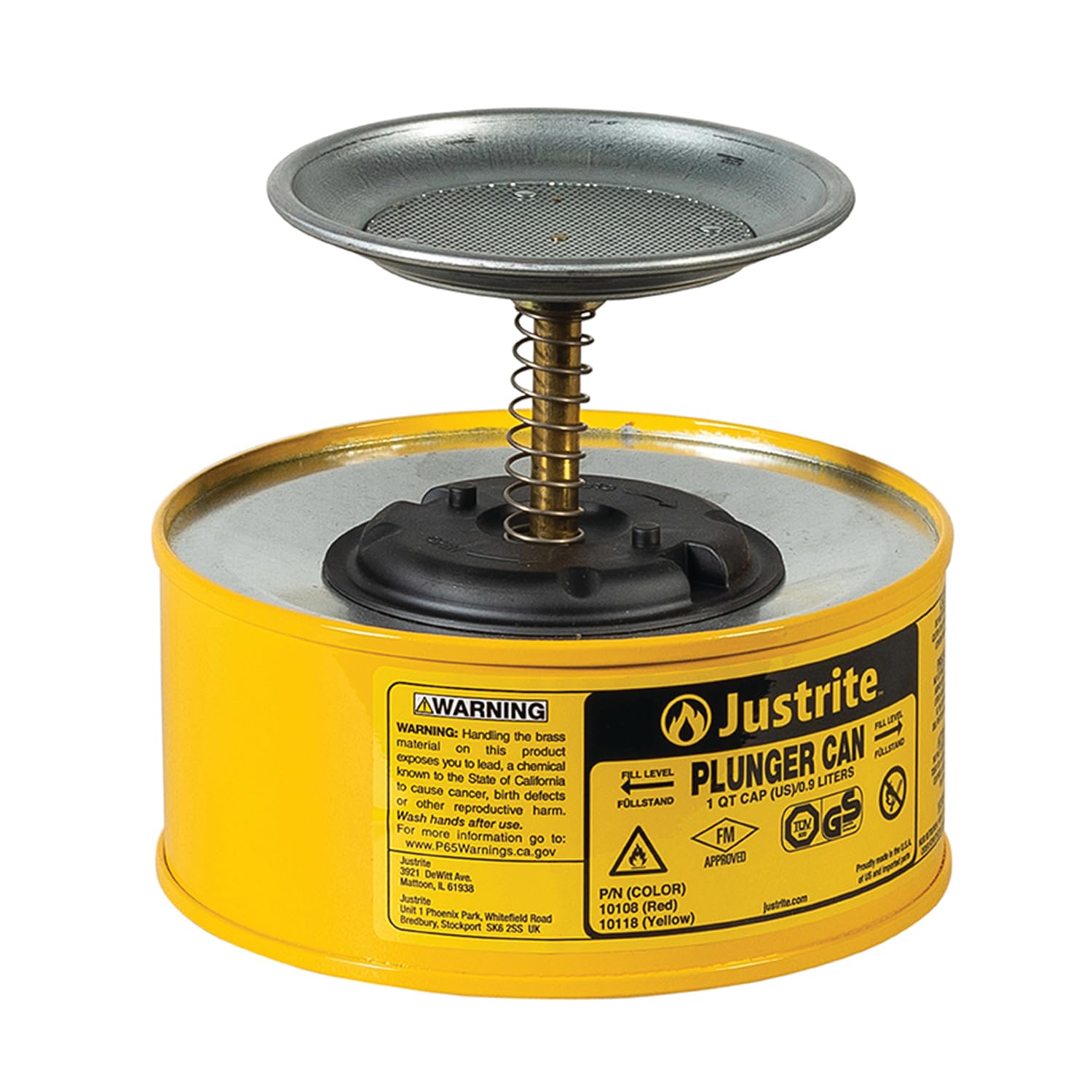 Justrite 10118 Sparanfeuchter 1L 18.4cm x 14.3cm Gelb
