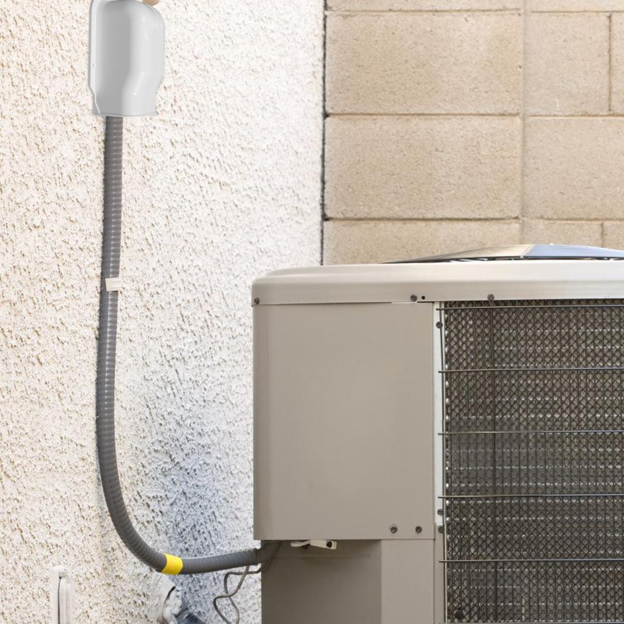 Wandanschlußstück Klimaanlagenrohrabdeckung Abdeckung Für Klimaanlagen Rohrnuten Für Klimaanlagenkanäle Dekorative Pvc Leitungsabdeckung Abdeckung Für Klimaanlagen