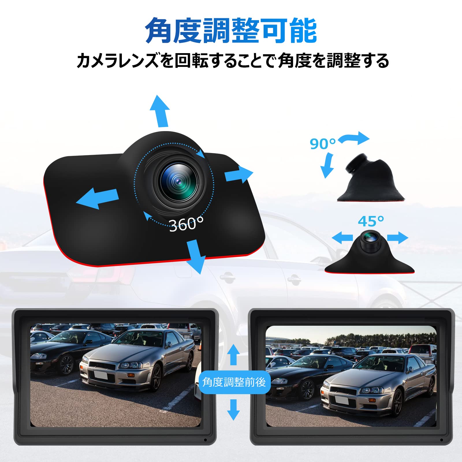 Amazon.co.jp: PARKVISION 1080Pサイドカメラセット AHDバックカメラ 