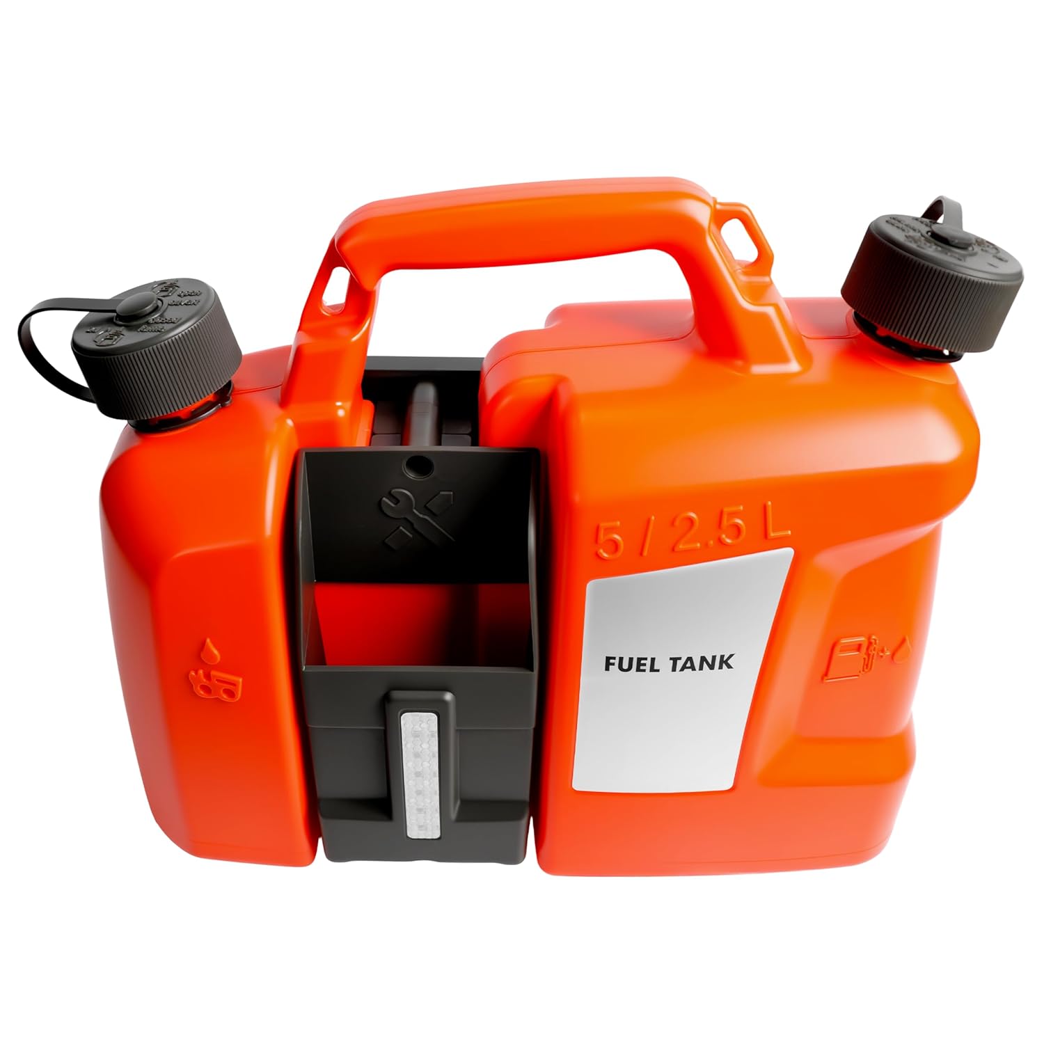 Hedie 580754201 Combined Can 5L + 2.5L Fuel Oil Chain Oil Ratio Storage Containers With 2 Spouts Fit For Husqvar 2 Stroke Engines Chainsaws 440 445 450 Trimmers 122C