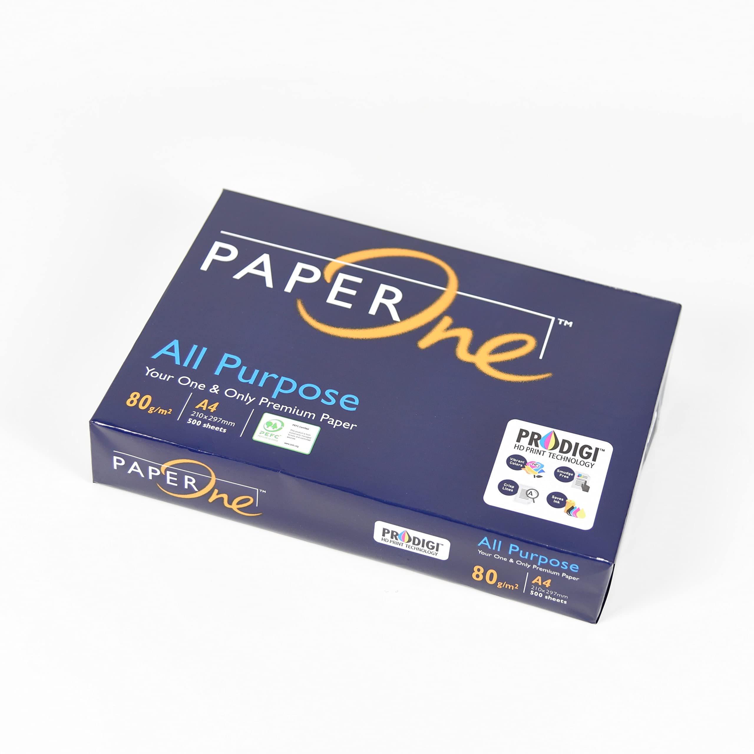Paperone All Purpose carta Premium A4 21x29,7cm per ufficio, stampa e fotocopie - Formato A4-80 gr, Confezione da 20 risme da 500 Fogli PAPER ONE