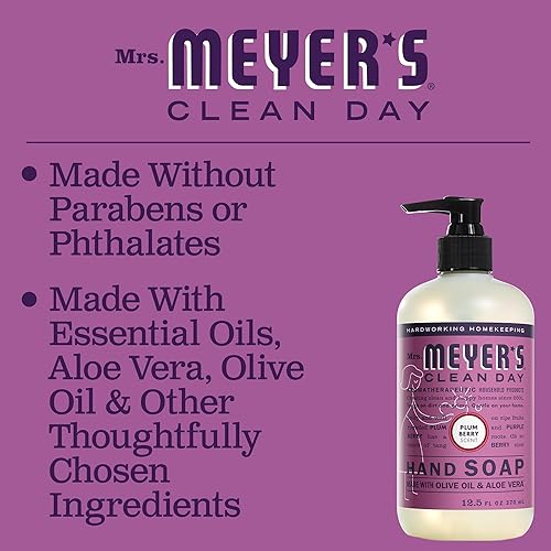 Miniatura 5 de Mrs. Meyer's Clean Day - Jabón líquido para manos, aroma a flor de avena (12.5 onzas líquidas (paquete de 4))