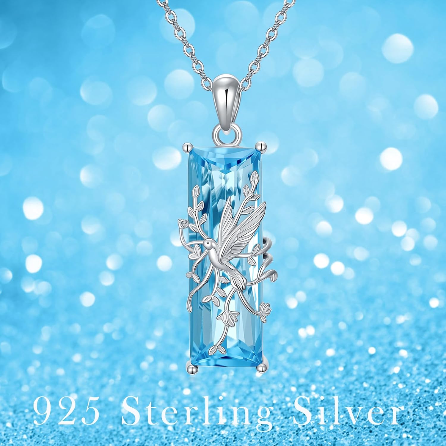 Bird Necklaces 925 Sterling Silver Cardinal/Hummingbird/Blue Jay/Yellow Canary Necklaces Jewelry for Bird Lover Gifts - Image 7