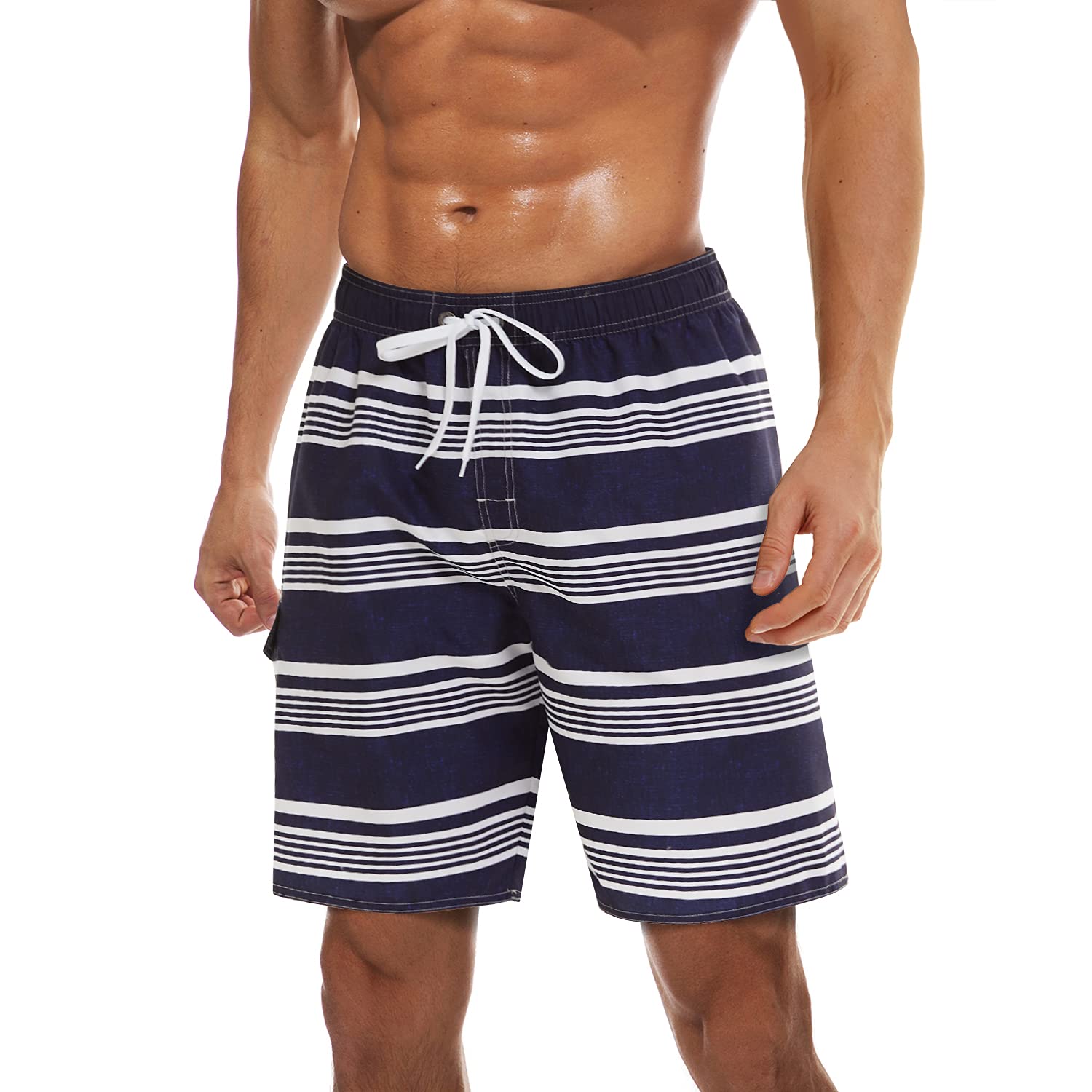 Men's Summer Swim Trunks Quick Dry Surf Boardshorts Bathing Suit Shorts with Mesh Lining-image-37