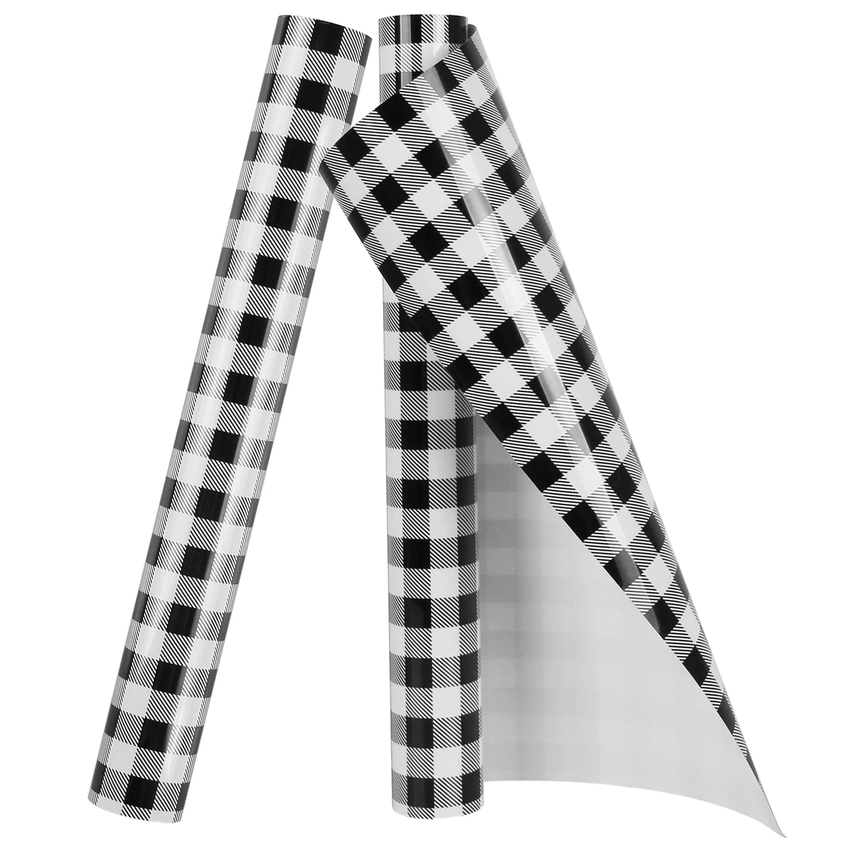 TORC Black White Buffalo Plaid HTV Vinyl 12 inch x 10 ft, Check Heat Transfer Vinyl Iron on Transfers