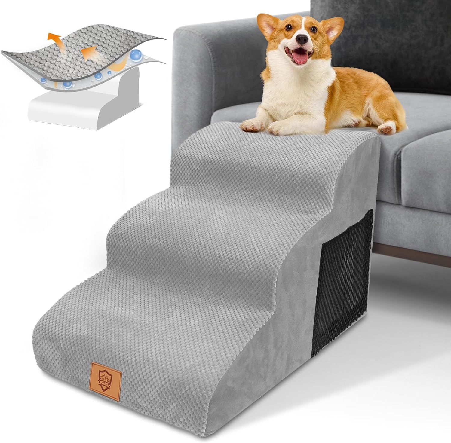 Die besten HEVOL Hundetreppe für kleine Hunde im Test 6 Goldenfellnase HEVOL 3‑Step