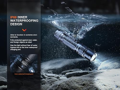 Miniatura 6 de Fenix PD36R Pro - Linterna táctica LED recargable de 2800 lúmenes, cordón all-01 con cable de carga EdisonBright estuche de transporte