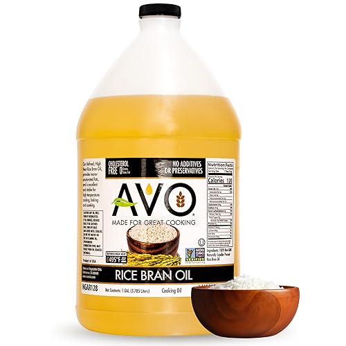 AVO NON - Aceite de salvado de arroz 100% sin OMG, 1 galón, sin conservantes añadidos
