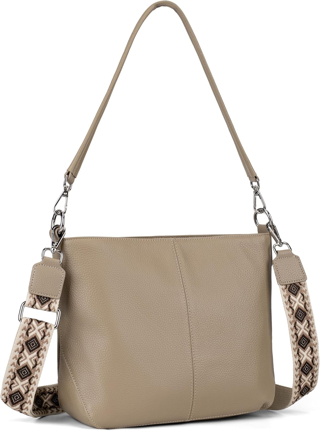 befen Genuine Leather Purse for Women Soft Crossbody Purse Hobo Bag Women's Shoulder bag Handbags with 2 Removable Straps - Image 8