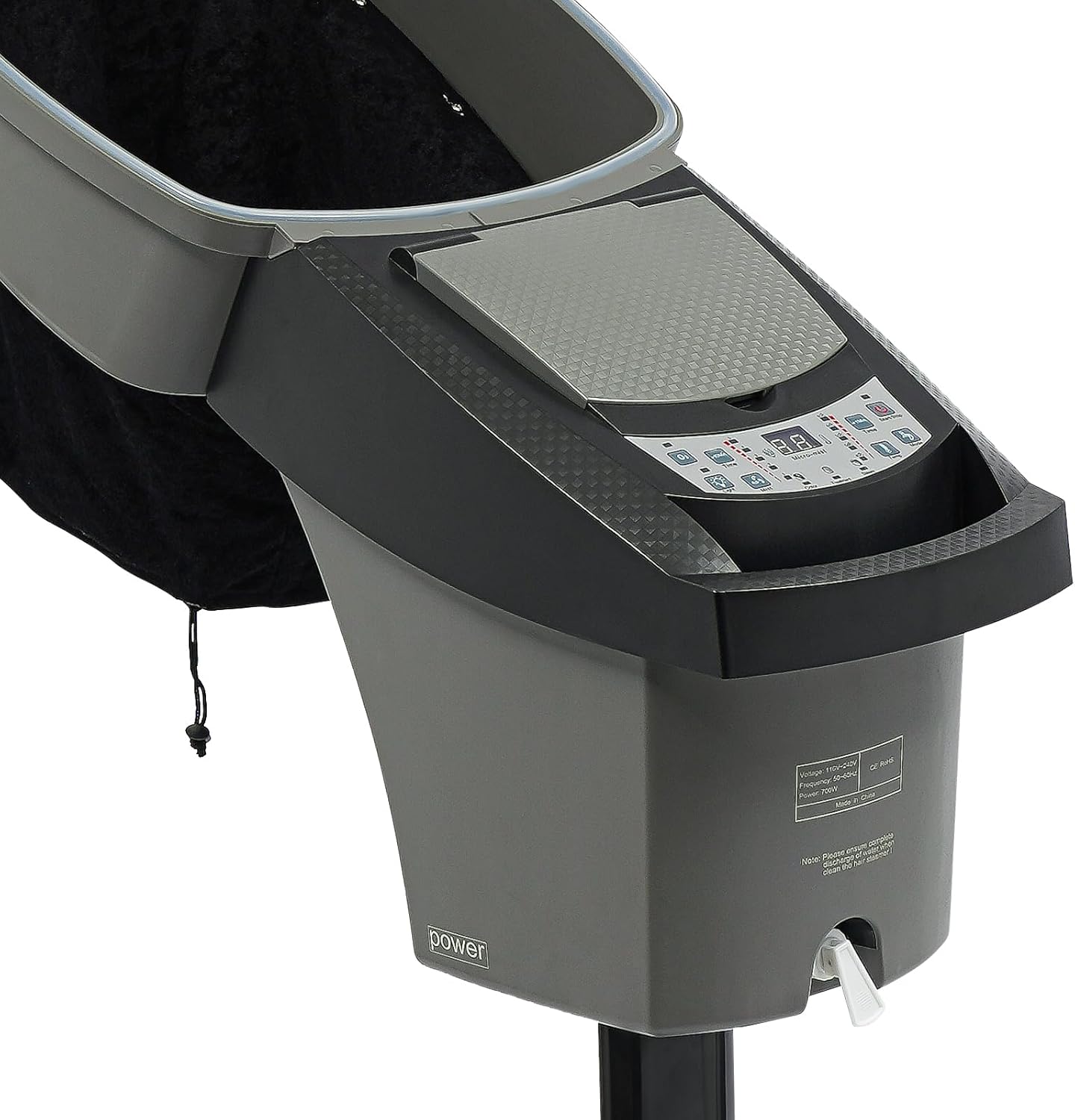 Ultrasonic Ozone Hair Steamer, 700W Micro Mist Ozone Hair Care Salon SPA Steamer Oil Treatment Machine, 7 Color Light Salon Styling Floor Hair Steamer Color Processor w/Adjustable Height (Black) - Image 7