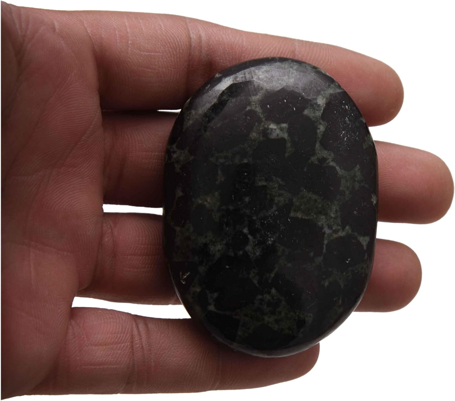 Reiki Balancing Apache Tear Oval Shape Worry Crystal Healing Palm Pocket Stone